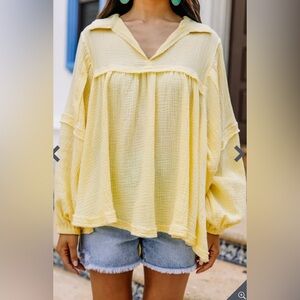 Yellow Babydoll Top